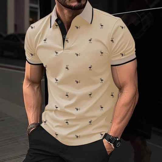 Polo-shirt imprimé de loisirs pour hommes Chic und Stil