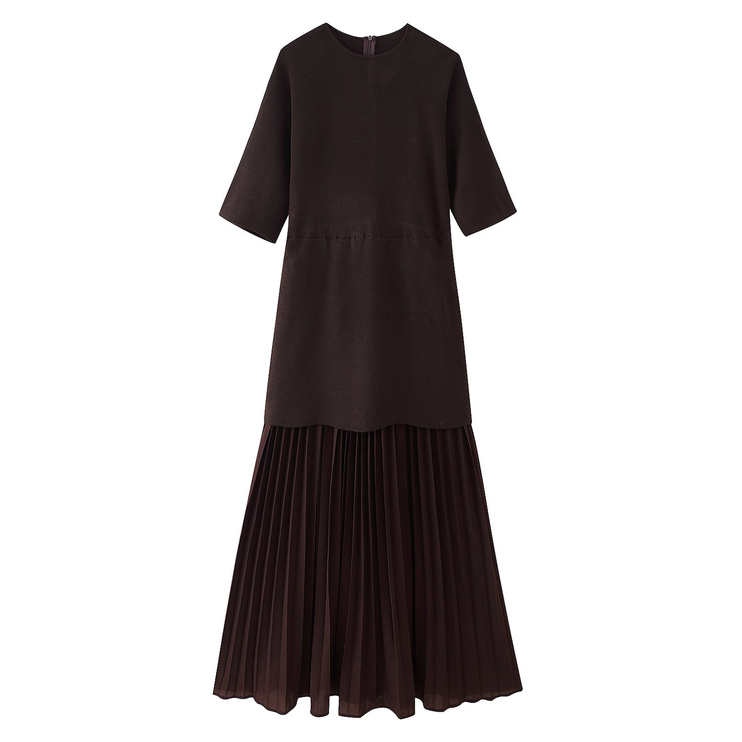 Robe maxi femme avec design plissé de haute qualité et coupe moderne Chic und Stil
