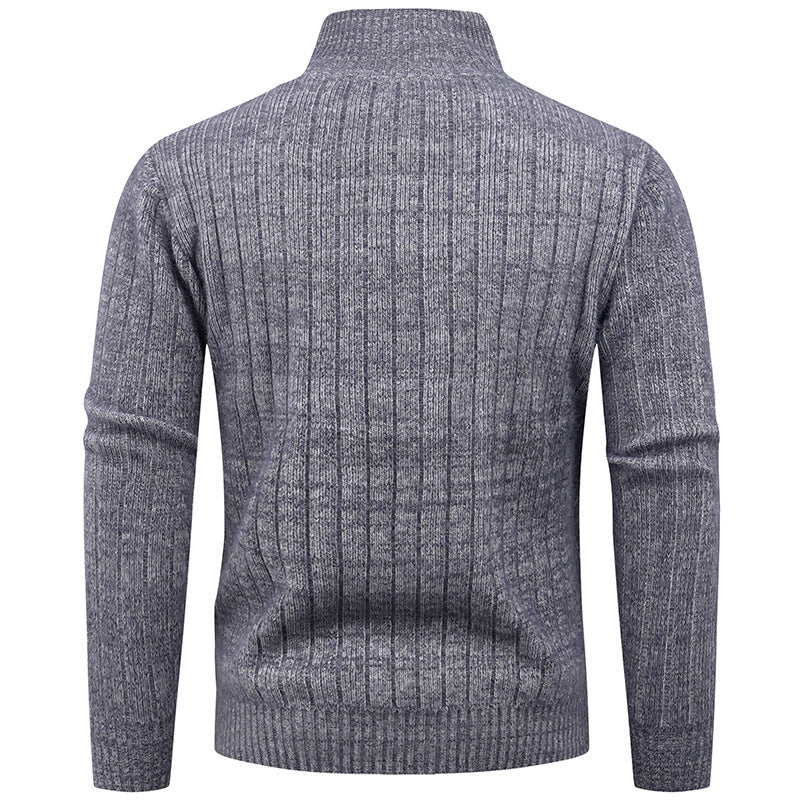 Elegant turtleneck pullover for men with modern cable-knit design Chic and Style