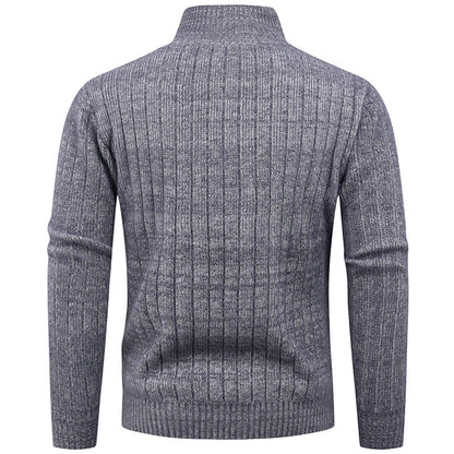 Elegant turtleneck pullover for men with modern cable-knit design Chic and Style