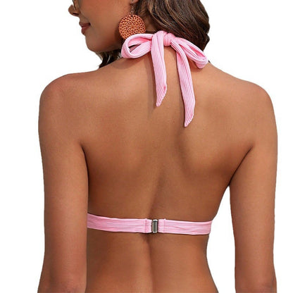 Dames bikini top triangle à côtes Chic und Stil