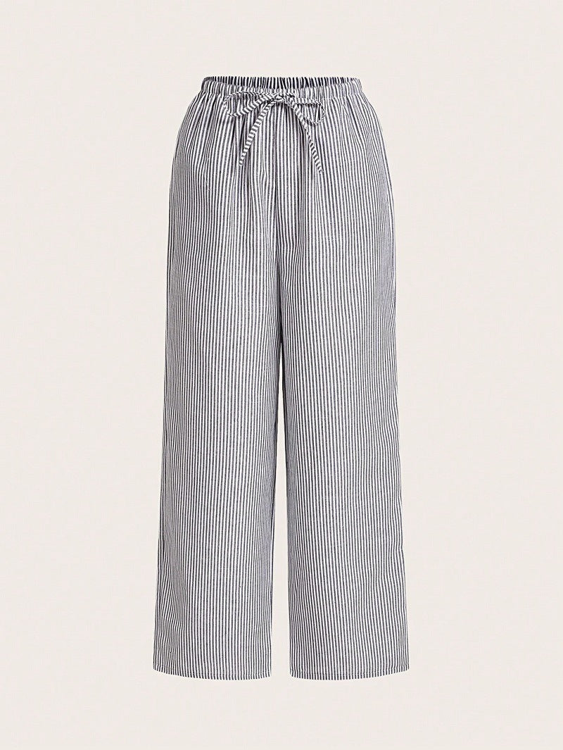Pantalon d'été décontracté pour femmes avec poches latérales et taille élastique Chic und Stil