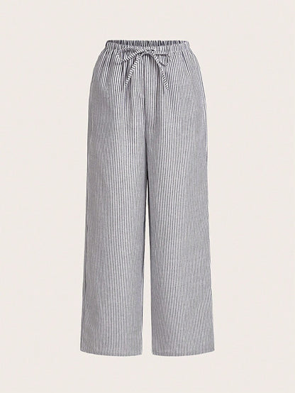 Pantalon d'été décontracté pour femmes avec poches latérales et taille élastique Chic und Stil