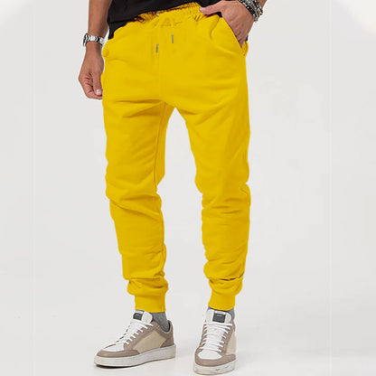 Men's casual jogging pants with elastic waistband and side zip pockets Chic and style