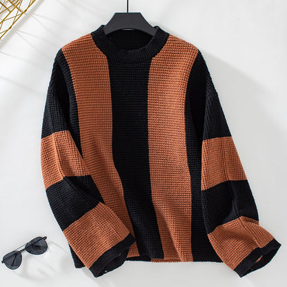 Pull femme en tricot avec un design de rayures bloquées innovant et une coupe décontractée Chic und Stil