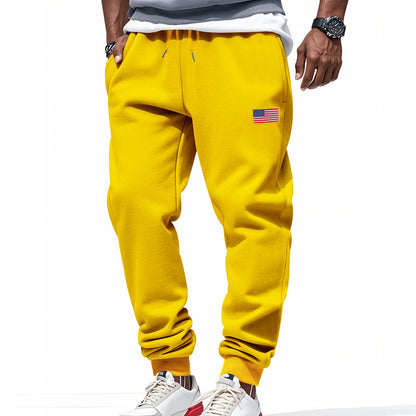Casual men's sports pants with American flag Chic and Style