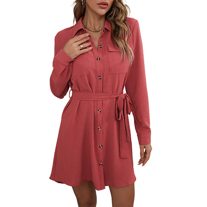 Robe chemisier pour femmes avec ceinture à nouer Chic und Stil