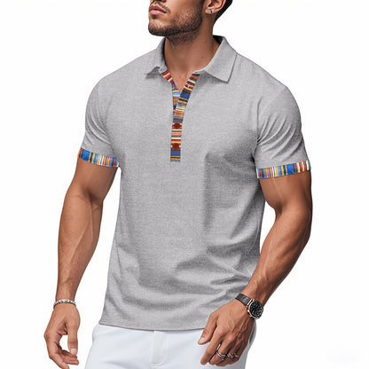 Hommes Polo-Shirt avec col coloré et aspect structuré Chic und Stil