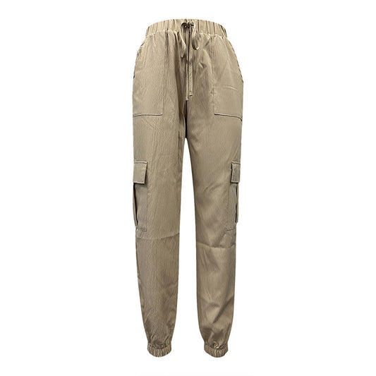 Pantalon cargo pour femmes avec taille élastique et poches pratiques Chic und Stil