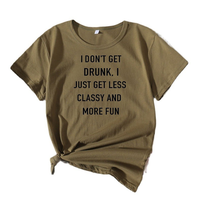 Dames Casual Humour Citation T-shirt Chic und Stil