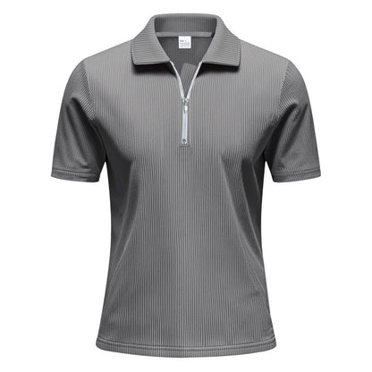 Polo sportif pour hommes à manches courtes avec fermeture éclair Chic und Stil