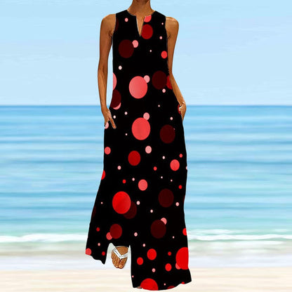 Robe maxi femme avec design de points modernes Chic und Stil