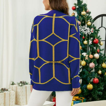 Damen Pulli douillet avec motif géométrique Chic und Stil