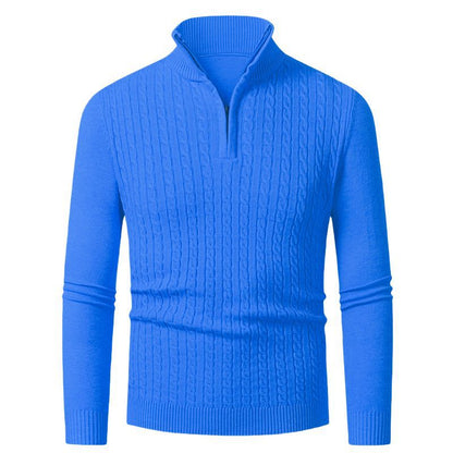 Pull femme en tricot avec motif en torsades à la mode et col montant Chic und Stil