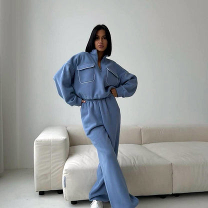 Dames combinaison de sport confortable avec poches modernes Chic und Stil