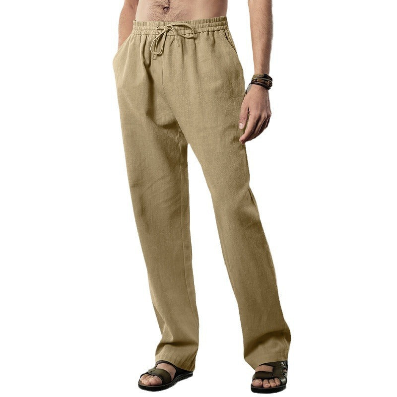 Light cotton pants for men with elastic waist Chic und Stil