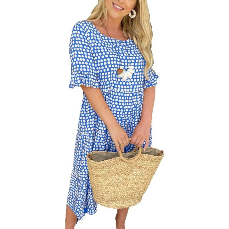 Robe midi pour femmes dans un style boho décontracté avec un matériau résistant aux déchirures et des manches élastiques Chic und Stil