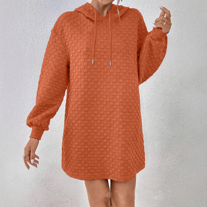 Robe à capuche pour femme en matériau structuré Chic und Stil