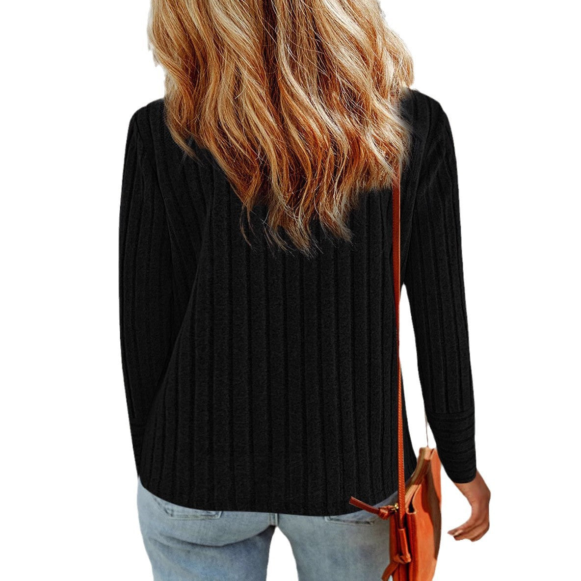 Pull fin pour femmes avec une élégante structure en rib et des détails de boutons Chic und Stil