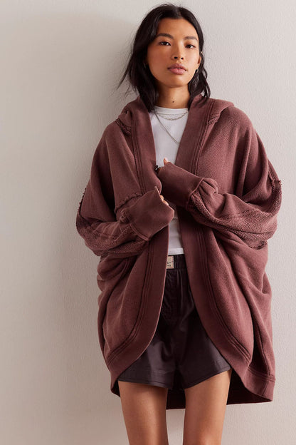 Dames à coupe ample cardigan tricoté avec finitions de manches ouvertes Chic und Stil