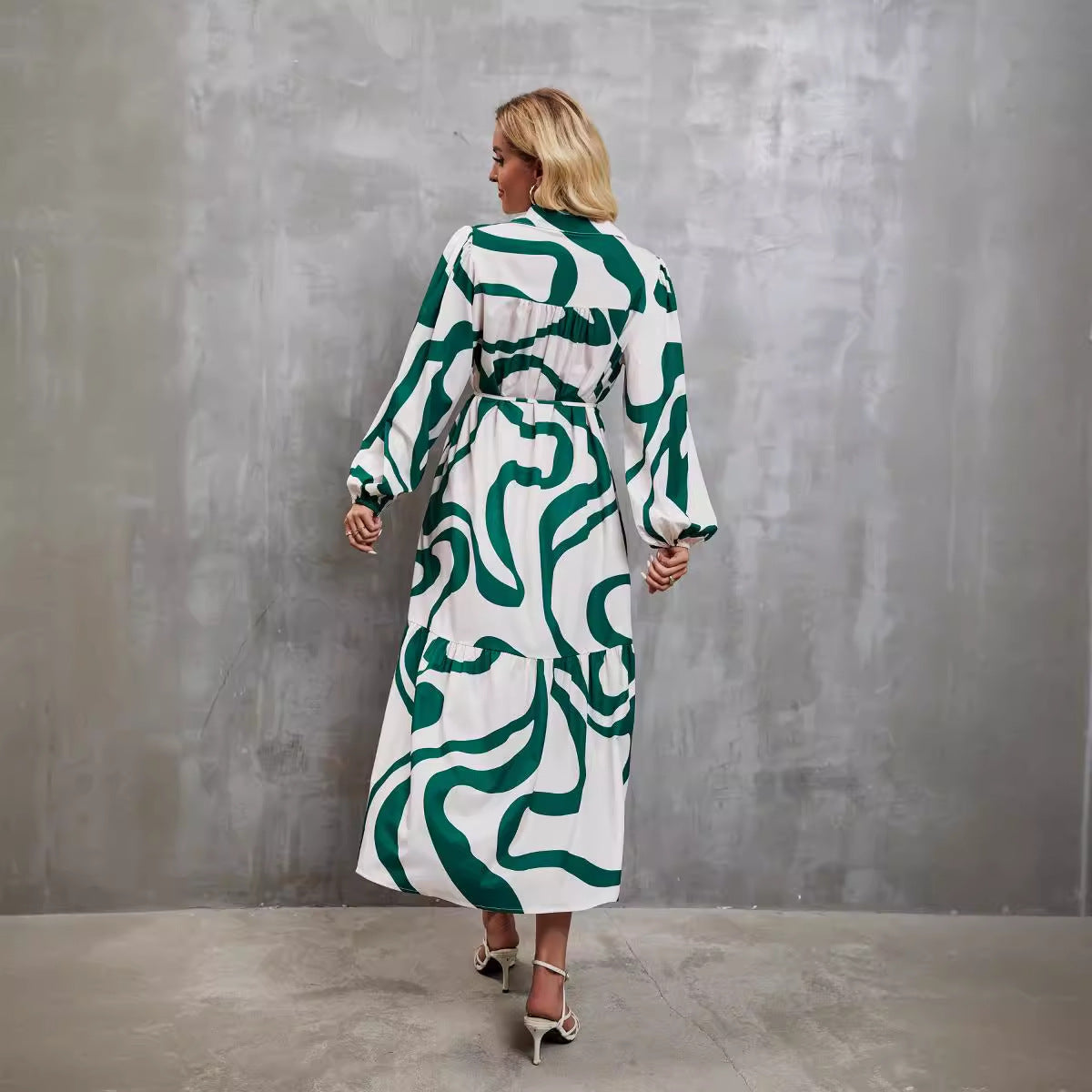 Robe chemise pour femme avec motif graphique Chic und Stil