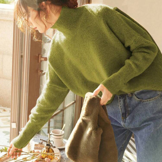 Pull-over à col montant confortable pour femmes en matériau de haute qualité Chic und Stil