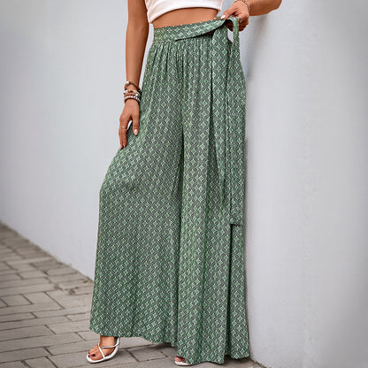 Chic and Style wide-leg boho printed pants for women