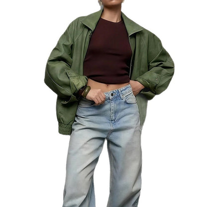 Ladies oversized trendy jacket with relaxed fit and voluminous sleeves Chic and Style