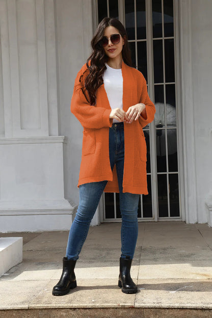 Cardigan en tricot décontracté pour femmes avec poches pratiques et devant ouvert Chic und Stil