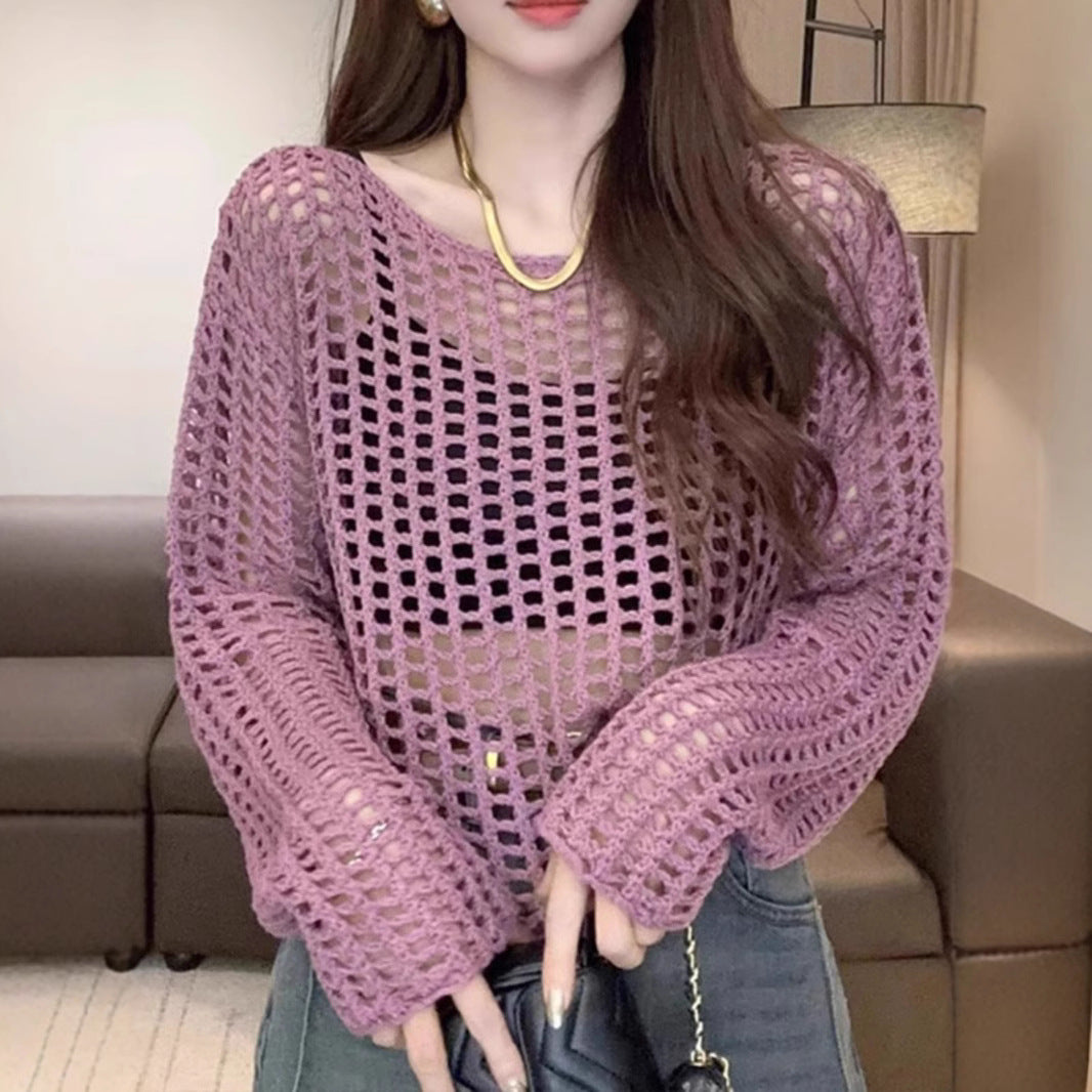 Pull en tricot léger pour femmes au design en mailles Chic und Stil