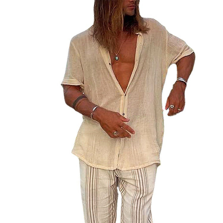 Chemise légère d'été pour hommes à manches courtes Chic und Stil