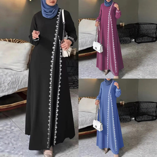 Robe maxi élégante pour femmes avec broderie élaborée Chic und Stil