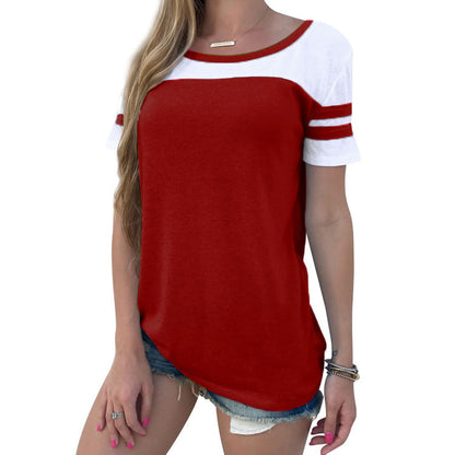T-shirt de sport pour femmes avec un bloc de couleur moderne et une coupe décontractée Chic und Stil