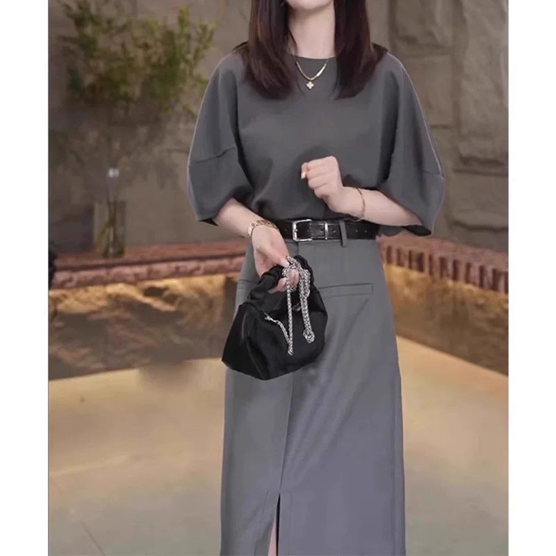 Robe midi décontractée élégante pour femmes Chic und Stil