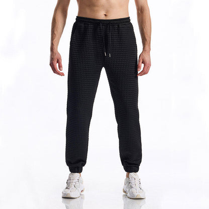 Casual pants for men with textured surface and elastic waistband Chic und Stil