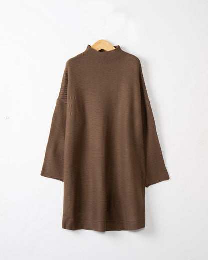 Dames Grand pull à col roulé en tricot doux Chic und Stil
