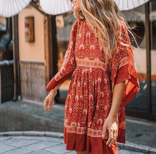 Robe courte Boho-Chic Chic und Stil pour femmes