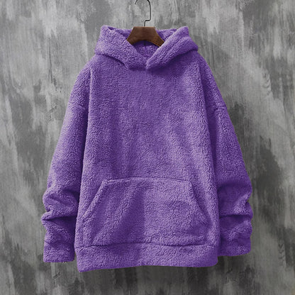 Ladies Cozy Fleece Pullover with Hood and Practical Pockets Chic and Style