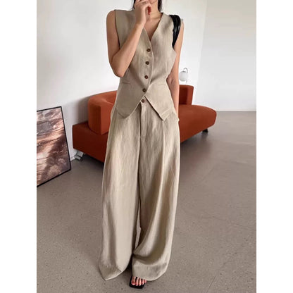 Tailored vest and wide pants set Chic und Stil