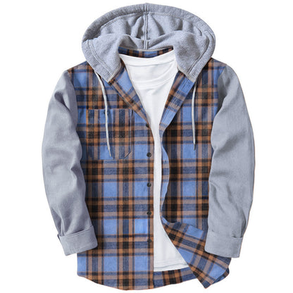 Chemises de bûcheron décontractées pour hommes avec capuche et deux poches plaquées Chic und Stil
