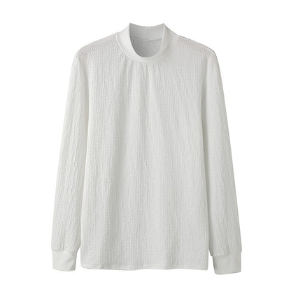 Dames Chemisier élégant à manches longues en tissu texturé et col montant Chic und Stil