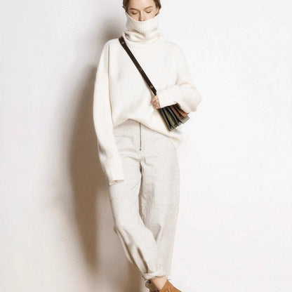Pull en tricot à col haut Cozy pour femmes Chic und Stil