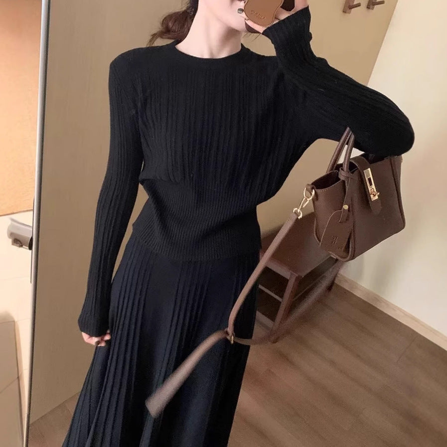 Robe en tricot élégante pour femmes avec des détails plissés Chic und Stil