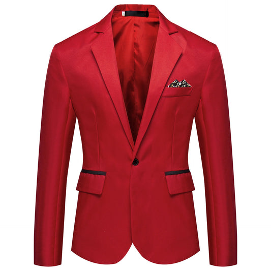 Men's Fashionable and Elegant Suit Jacket with Satin Finish Chic und Stil