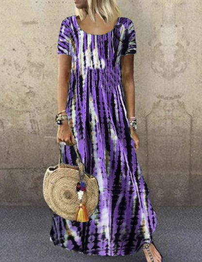 Robe maxi féminine avec motif rayé tendance Chic und Stil
