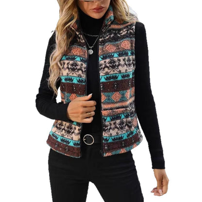 Dames Gilet à motifs colorés Chic und Stil