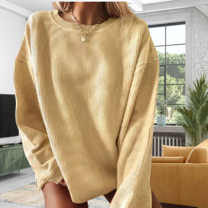Pull en rib jersey décontracté pour dames avec coupe ample Chic und Stil