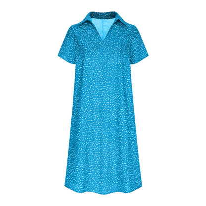 Robe chemise pour dames avec col polo et tissu léger et respirant Chic und Stil