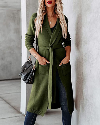 Cardigan pour femmes en tricot à design ouvert et poches pratiques Chic und Stil