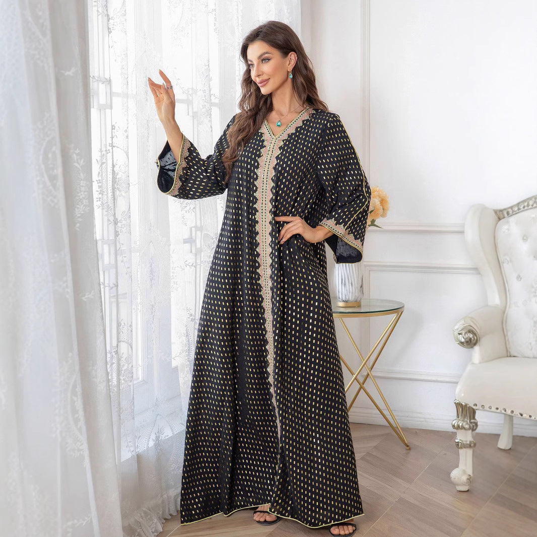 Robe kaftan pour femmes avec un élégant laçage et un design sans manches Chic und Stil
